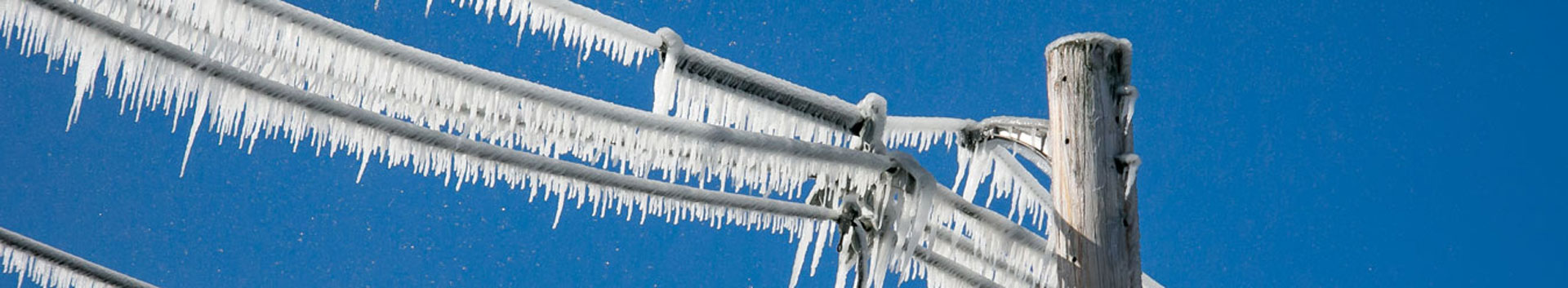 photo of frozen power lines